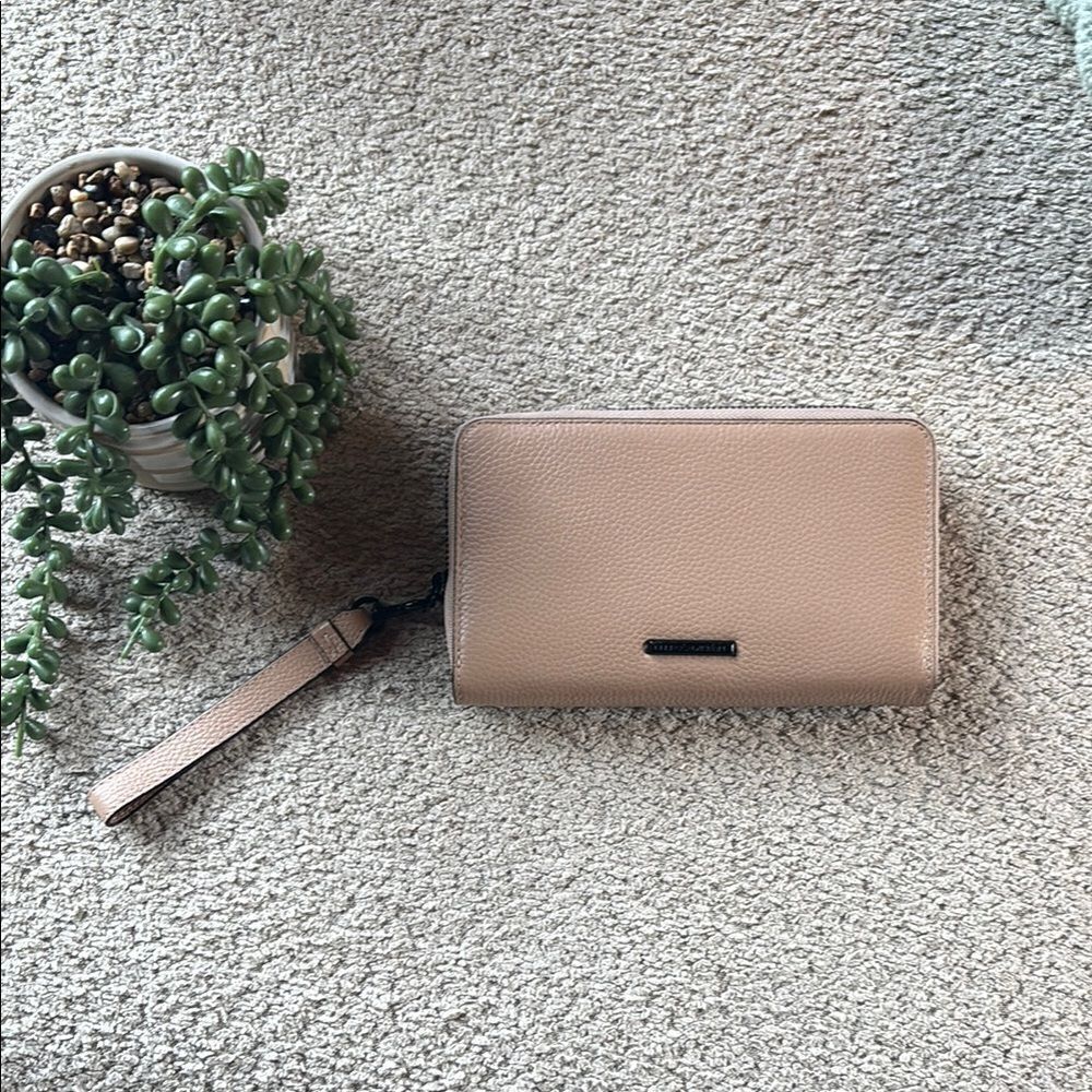 Rebecca Minkoff Taupe Leather Wristlet Wallet